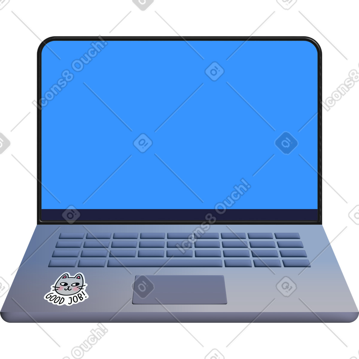 Ilustração de Laptop aberto em no estilo Pop para baixar em PNG, SVG
