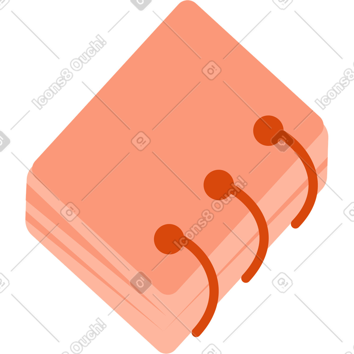 Blocco note ad anello illustrazione in stile Orange scarica in PNG, SVG