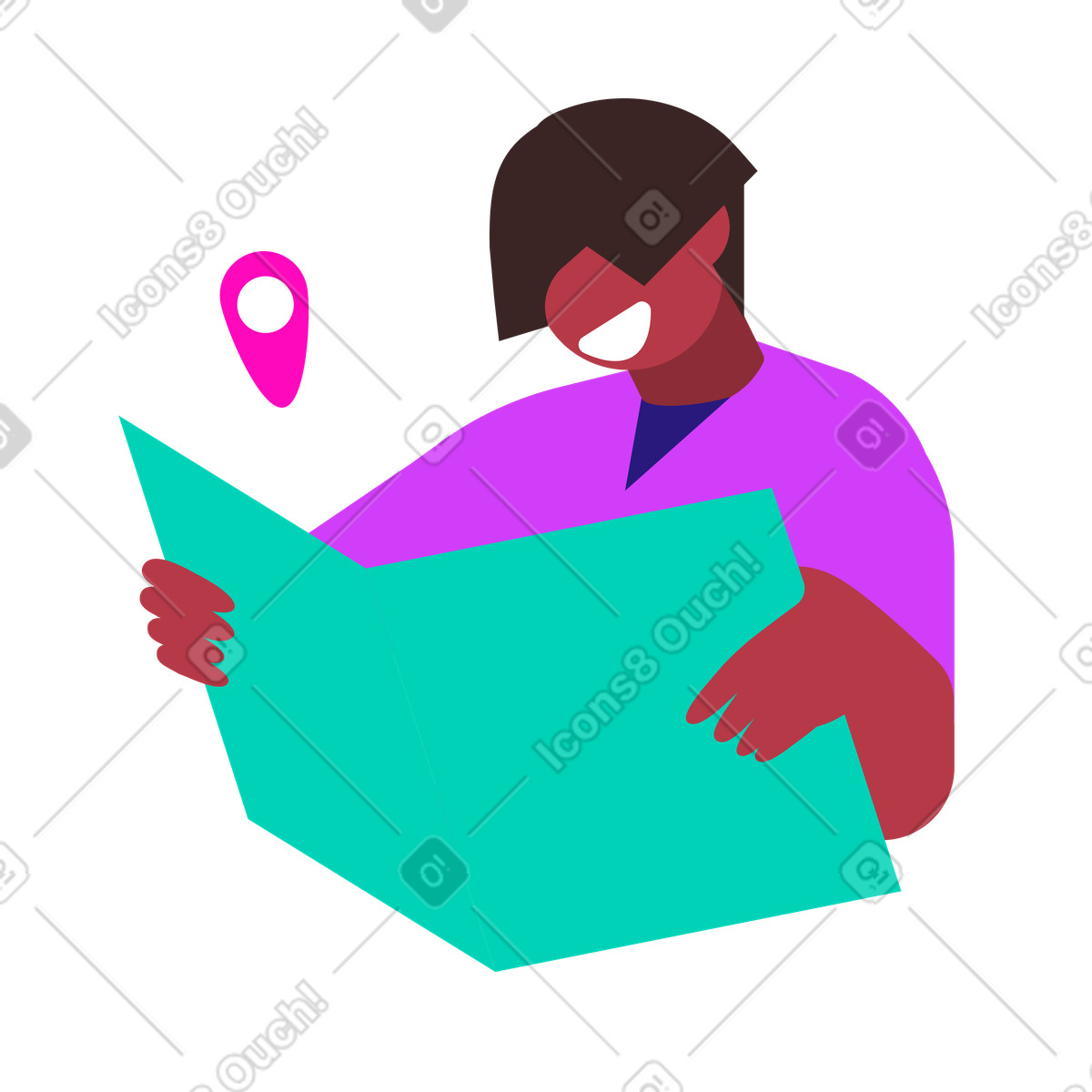 Ilustración Navegación y localización para viajes excursiones en estilo Basic a descargar en PNG SVG