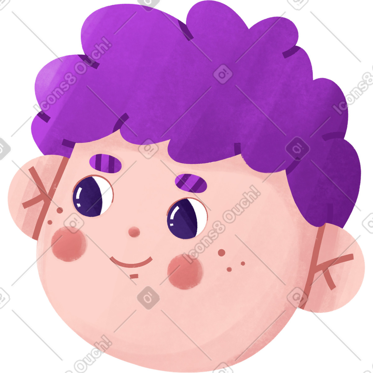 Bonbon スタイルの Boy smiles のイラストをPNG、SVG形式でダウンロード