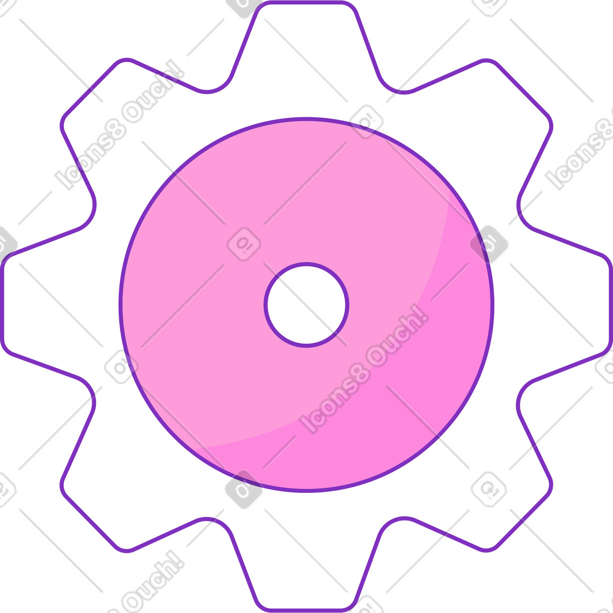 Pinion illustration in Elastic style download in PNG, SVG