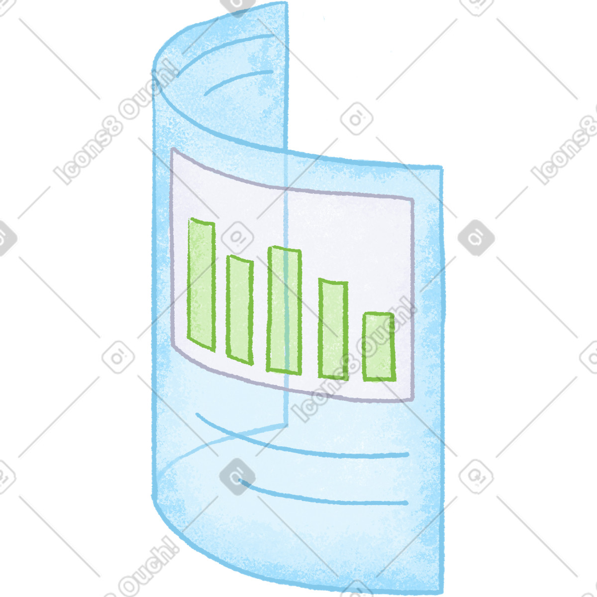 Virtual screen illustration showcasing modern technology clipart in PNG and SVG