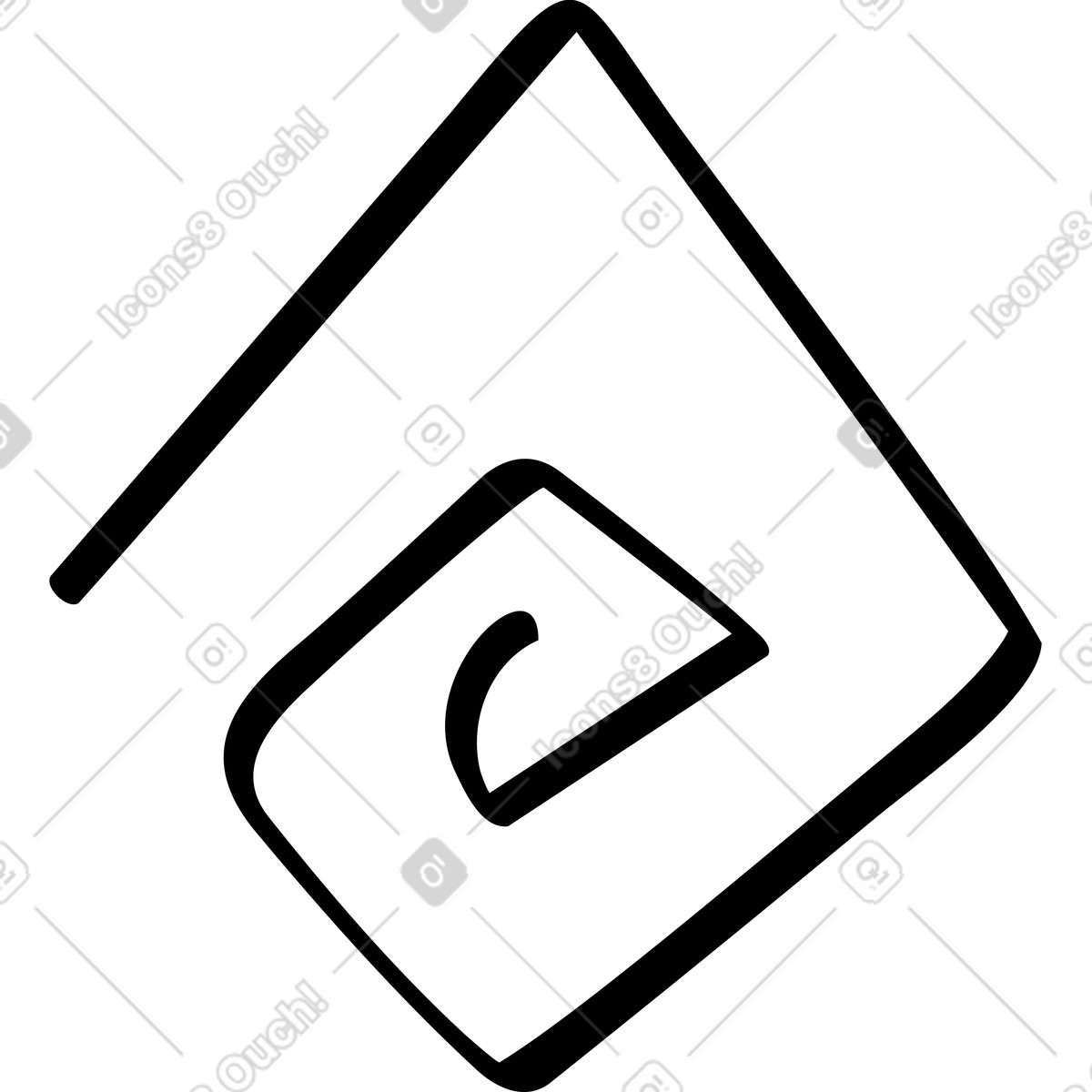 Twirl スタイルの 黒の迷宮 のイラストをPNG、SVG形式でダウンロード