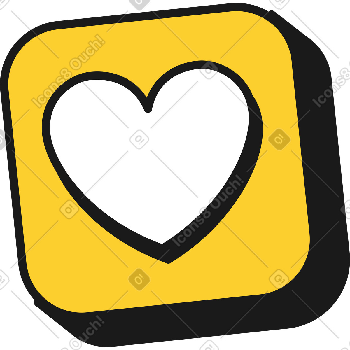Herz-symbol animierte Illustration im Taxi-Stil als Download in GIF, Lottie (JSON), AE