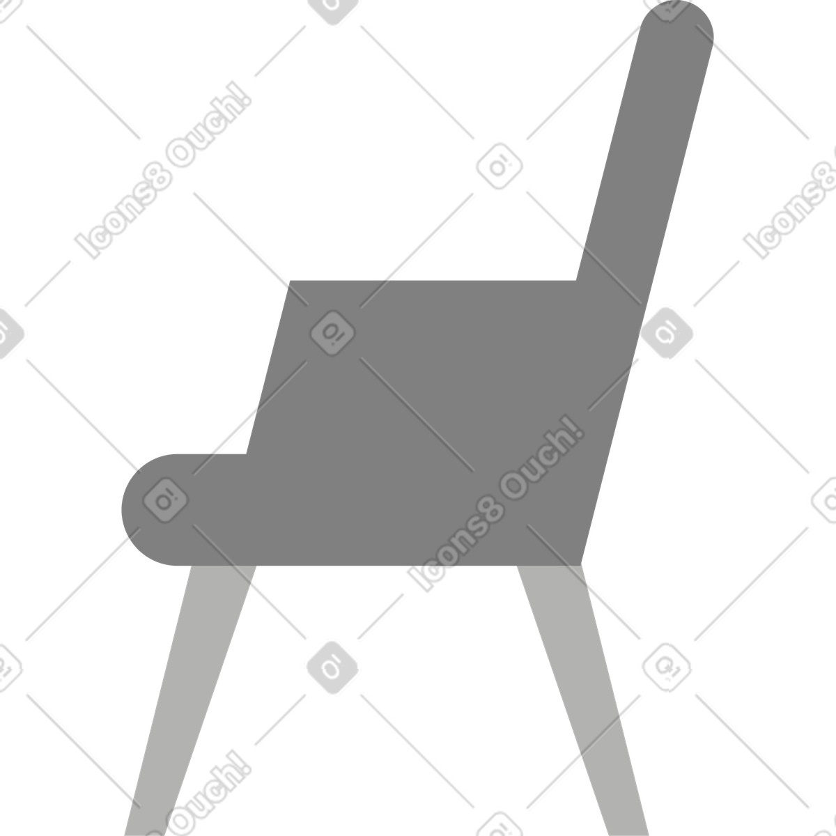 Armchair illustration in Tiny style download in PNG, SVG
