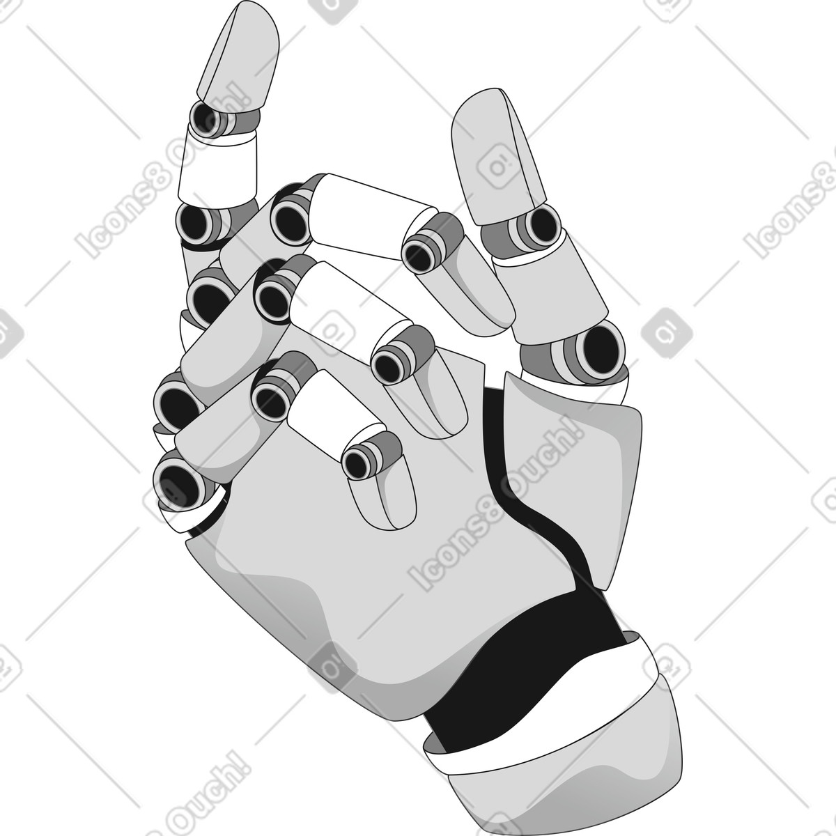 Иллюстрация Hand AI в стиле Futuristic — скачать в форматах PNG, SVG