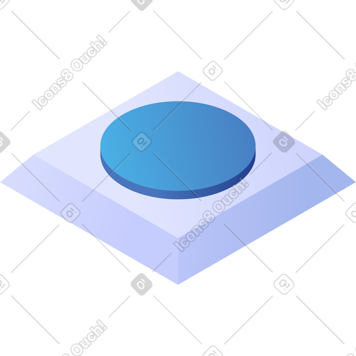 Illustration Plate-forme avec cercle dans le style Quantum à télécharger aux formats PNG, SVG