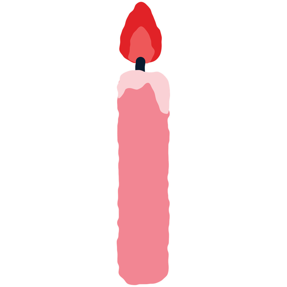 Tall candle-Illustration im Cherry-Stil als Download in PNG, SVG