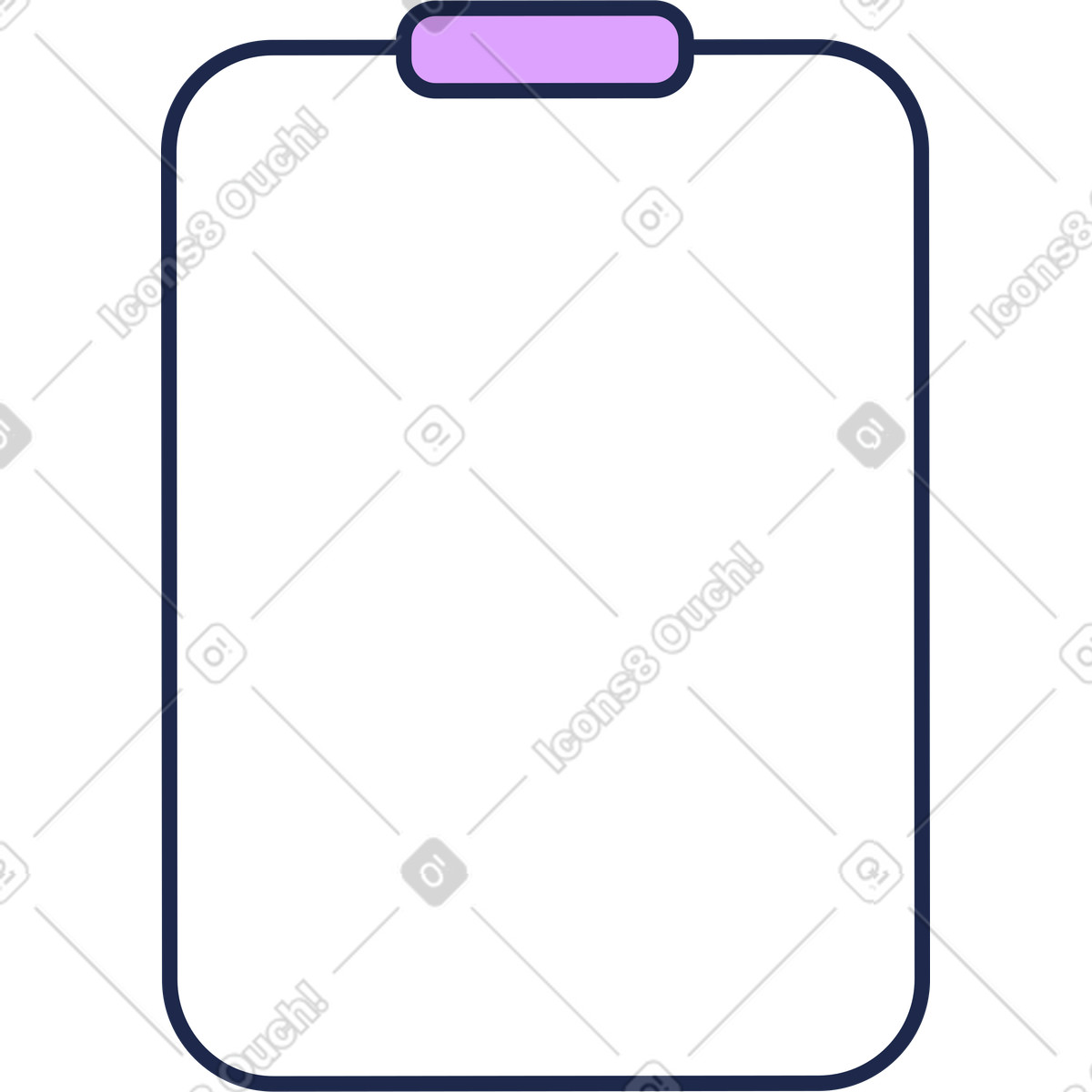 Clipboard illustration in Outline style download in PNG, SVG