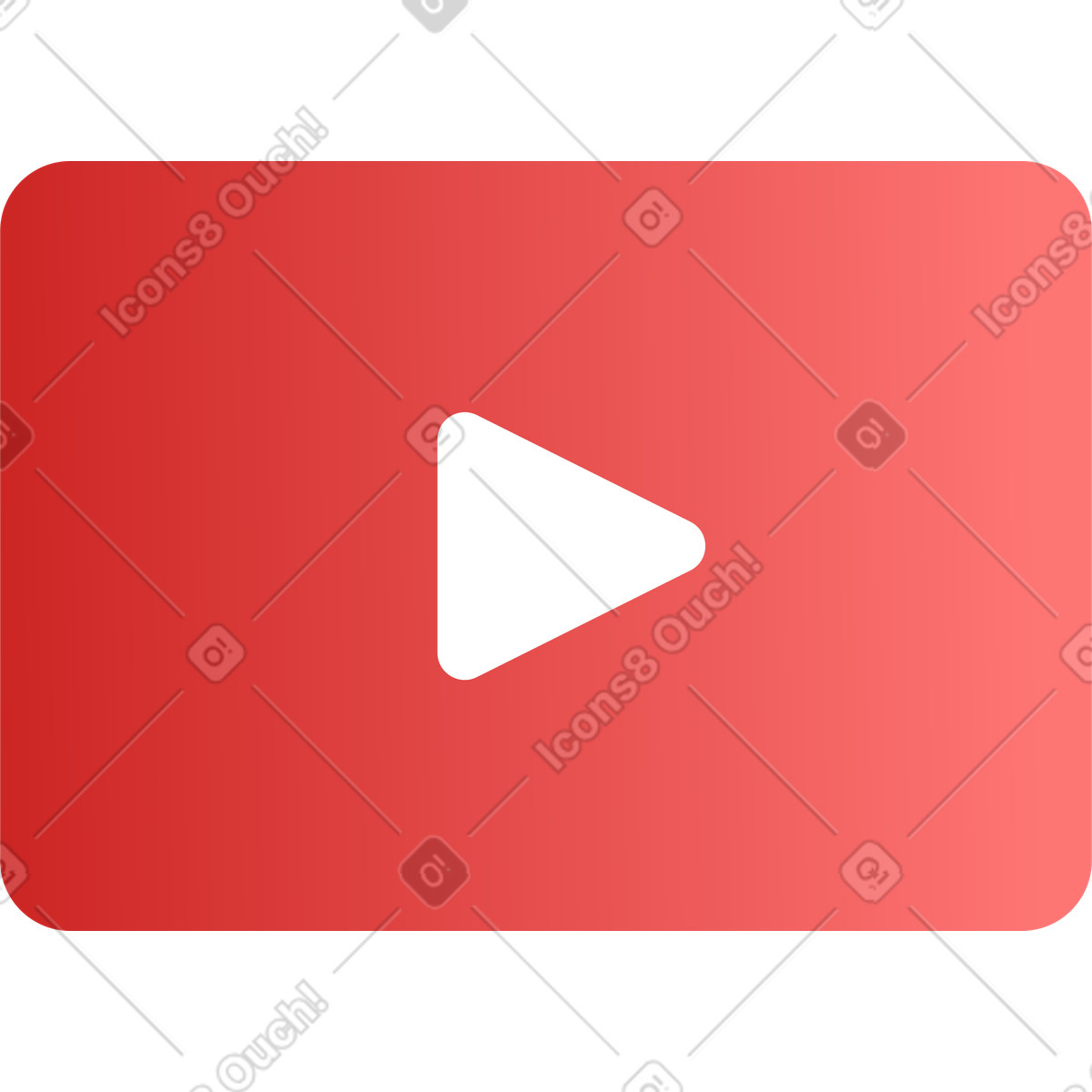 Ilustração de Botão vermelho play em no estilo Silky para baixar em PNG, SVG