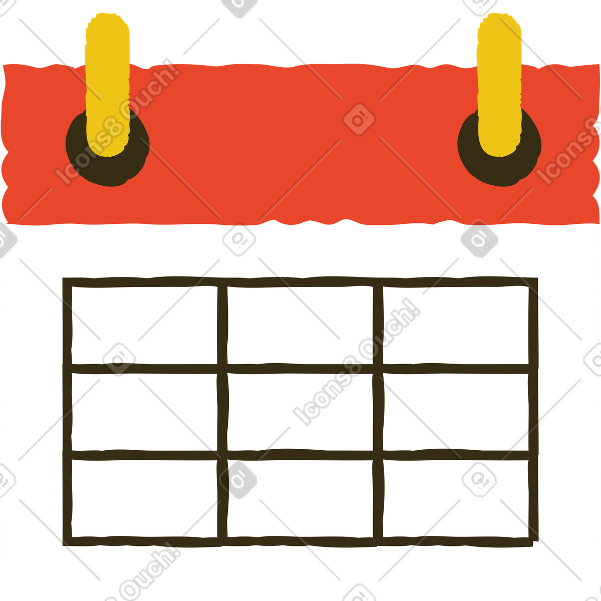 Ilustração de Calendário em no estilo Bermuda para baixar em PNG, SVG