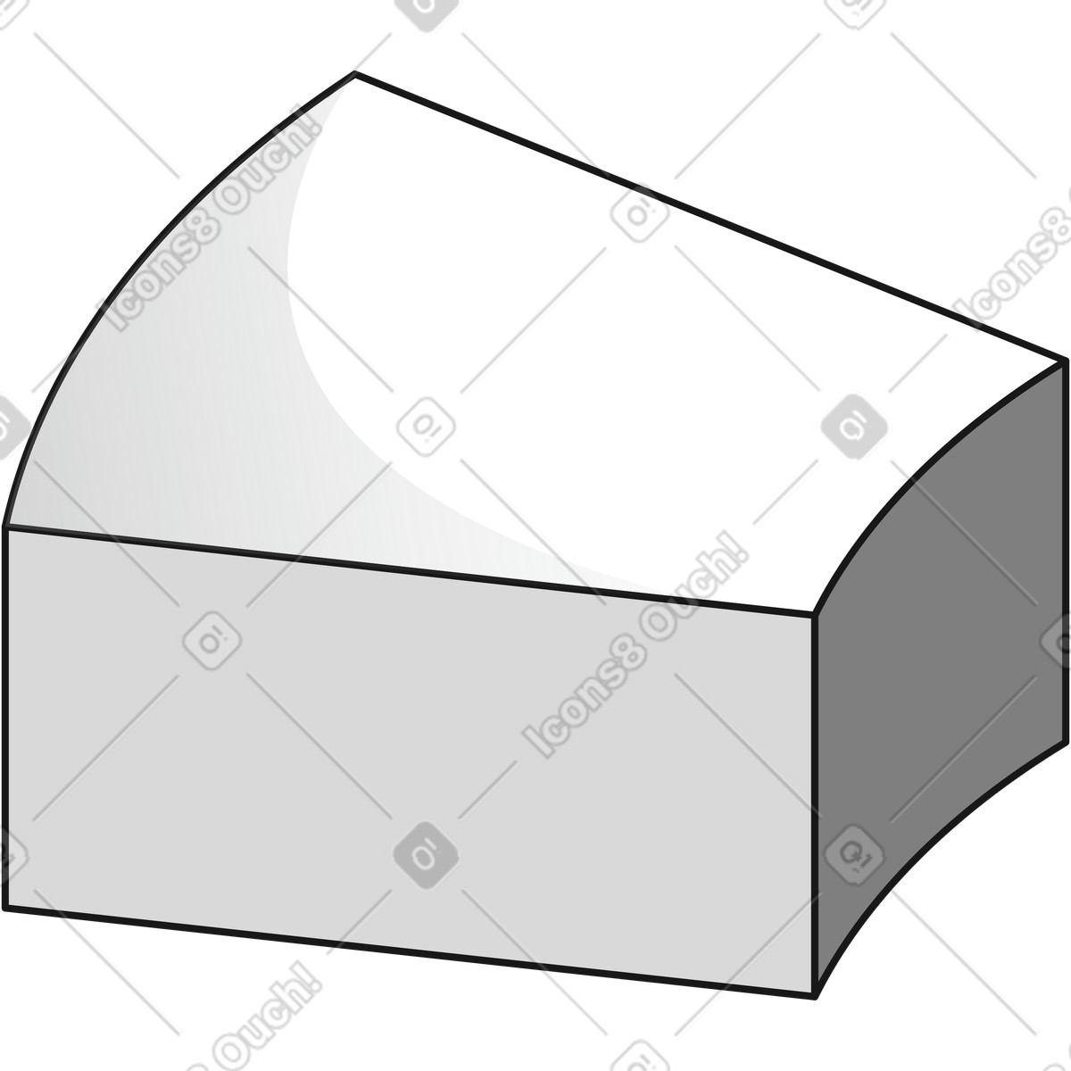 Small sectioned chart segment illustration in Futuristic style download in PNG, SVG