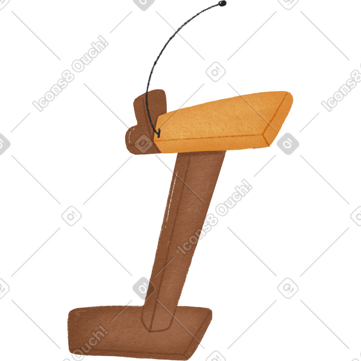 Tribun-Illustration im Woolly-Stil als Download in PNG, SVG