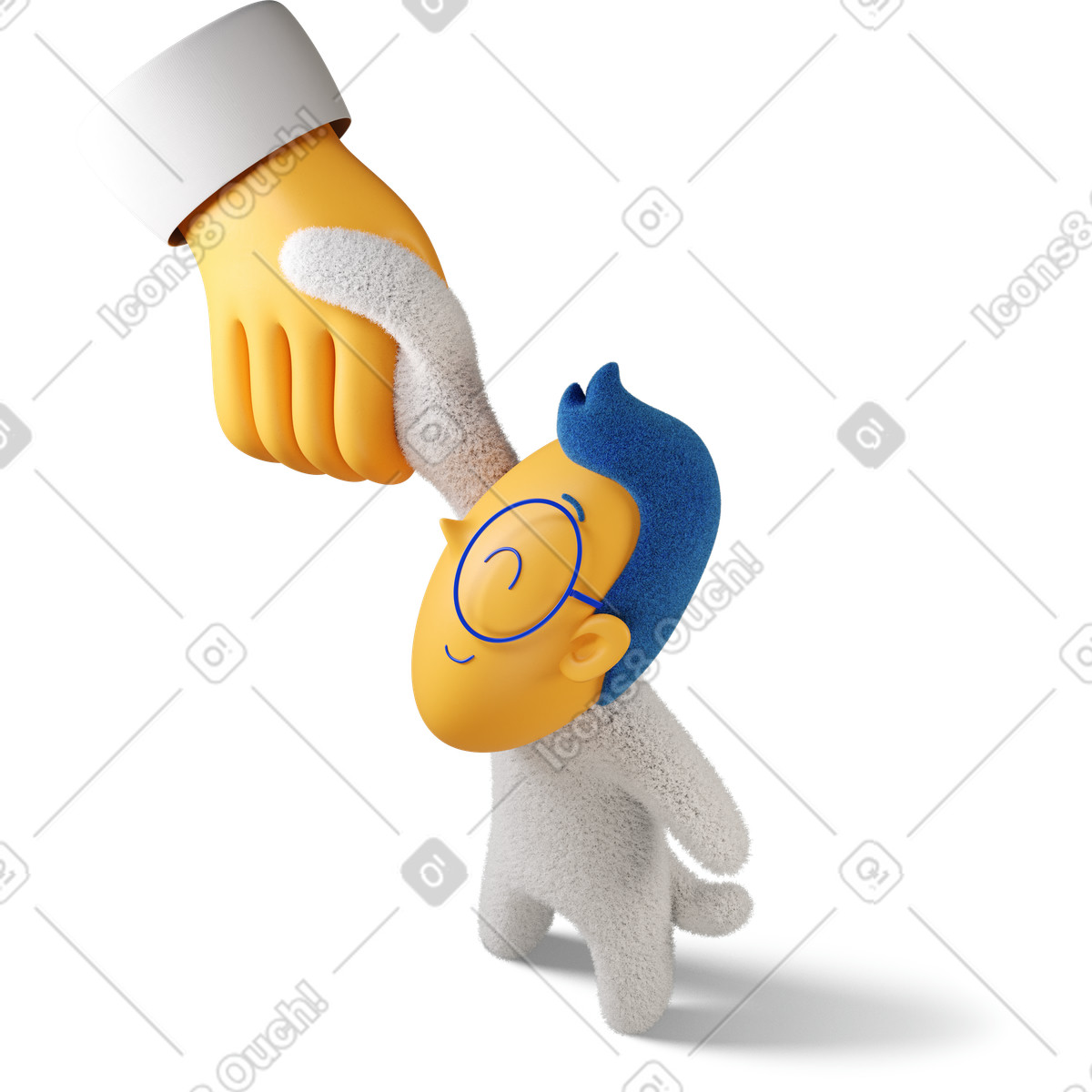 Vista laterale di un ragazzo che stringe la mano a qualcuno sinistra illustrazione in stile 3D Buddy scarica in PNG, SVG