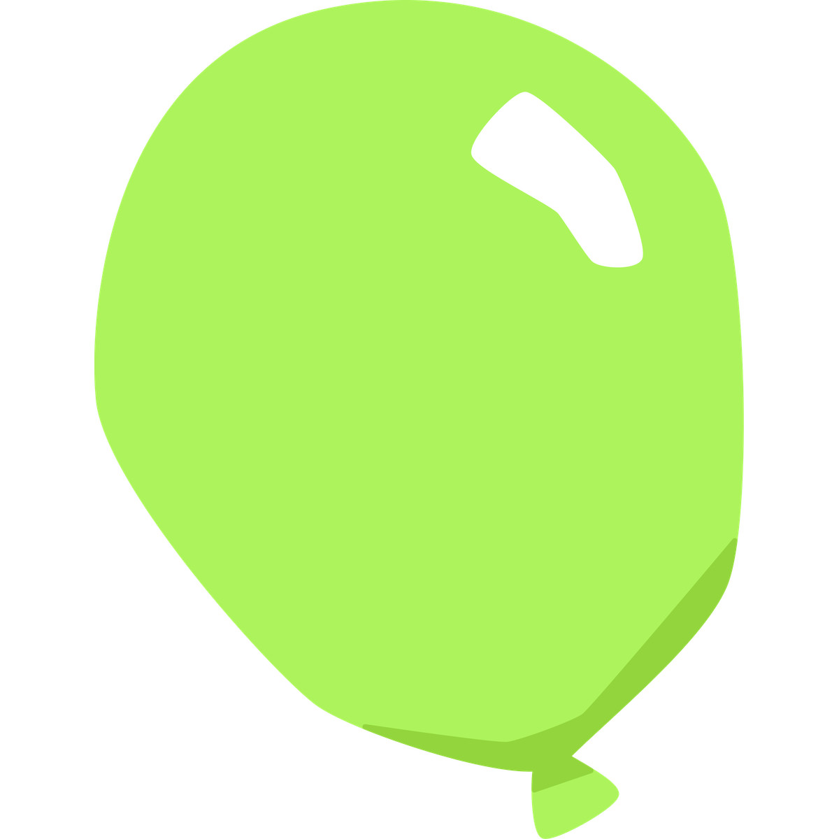 Иллюстрация Green balloon в стиле Bouncy — скачать в форматах PNG, SVG