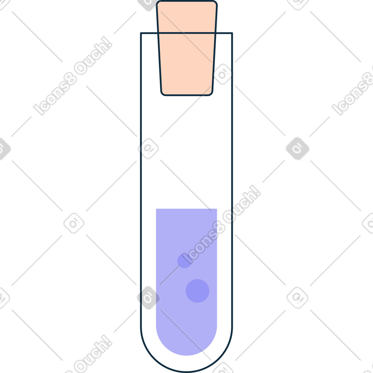 Ilustração de Tubo ensaio fechado em no estilo Bubble gum para baixar em PNG, SVG