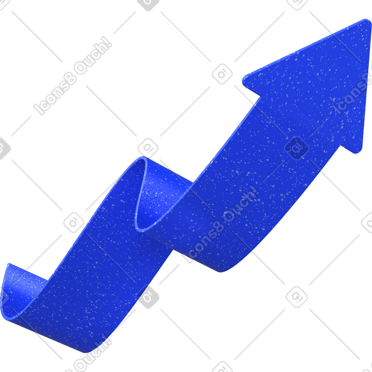 Ilustración Flecha hacia arriba en estilo 3D Boost a descargar en PNG y SVG