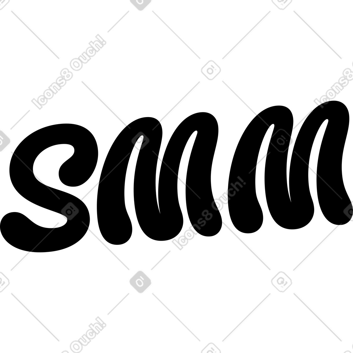 Ilustración Letras de texto smm en estilo Airy a descargar en PNG y SVG