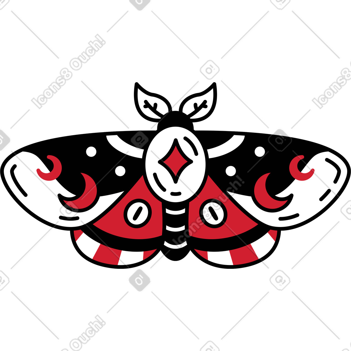Ilustração de Mariposa em no estilo Ruby para baixar em PNG, SVG