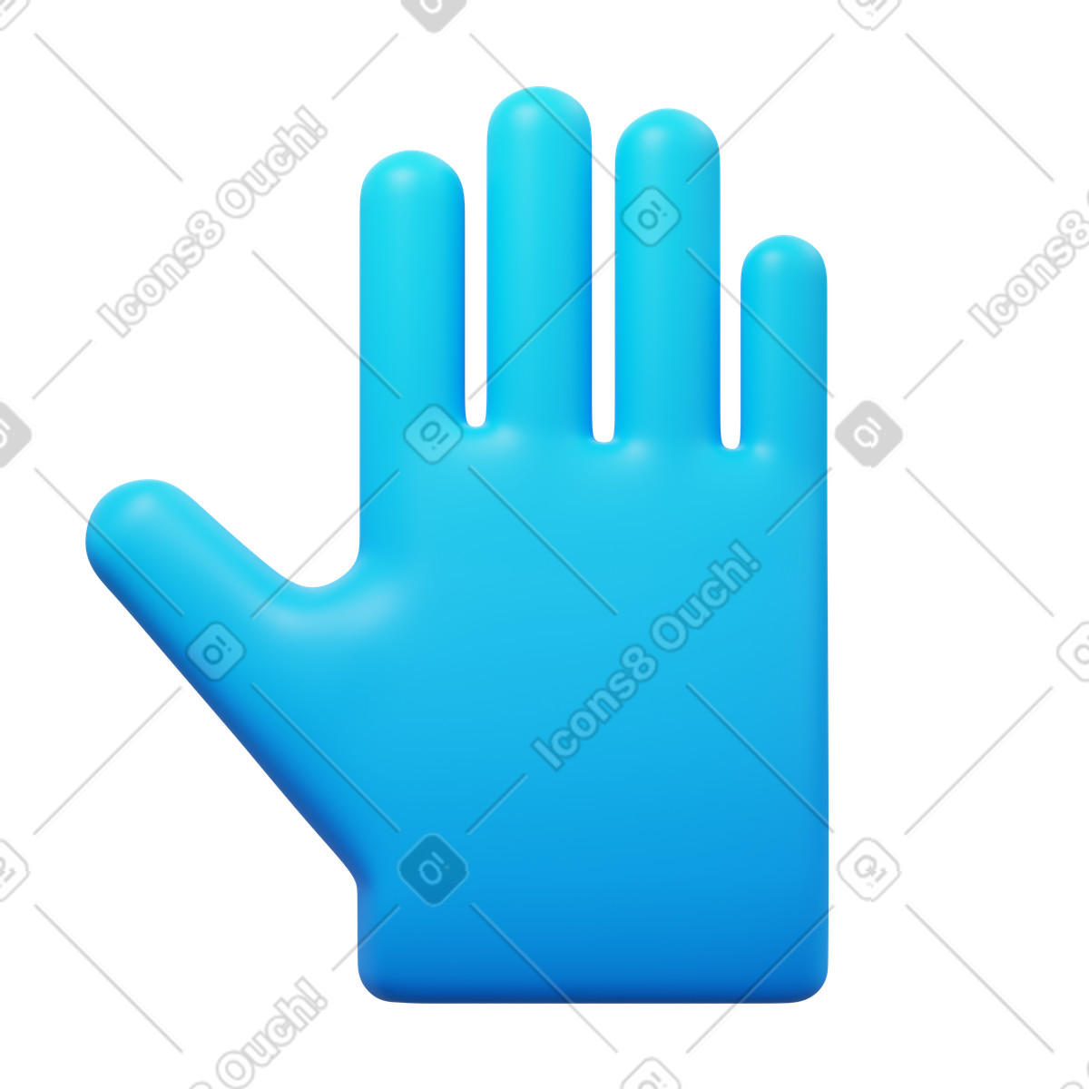 Rubber glove illustration in 3D Fluency style download in PNG, SVG