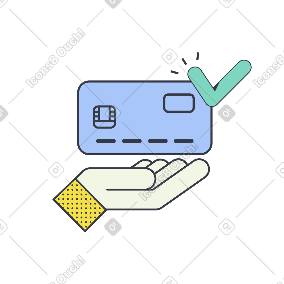 Payment accepted illustration in PNG, SVG