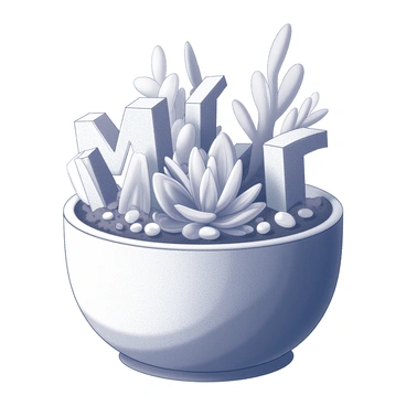 A collection of letters formed by various succulent plants. Each letter is uniquely shaped to resemble a different type of succulent, showcasing their distinct features such as rosettes and elongated leaves. The letters are arranged together in a sunny, round pot, which has a textured surface. The pot is filled with soil, and small pebbles are visible around the base of the plants. Light casts soft shadows from the succulents onto the pot, emphasizing their shapes and forms.
