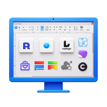 A branding kit being assembled in Adobe software. The kit includes several "logos" displayed on the screen, each featuring distinct designs and styles. A "color palette" is shown alongside the logos, showcasing various "color schemes" with swatches in different hues. The interface of the Adobe software is clearly visible, highlighting tools and options used for design. Various design elements, such as typography samples and icons, are also present in the workspace, contributing to the overall composition of the branding kit.