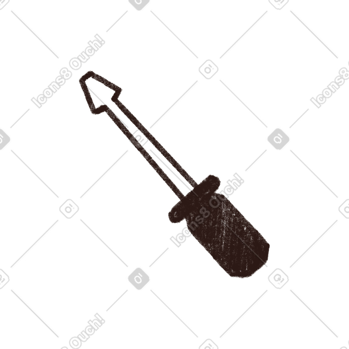 Screwdriver illustration in PNG, SVG