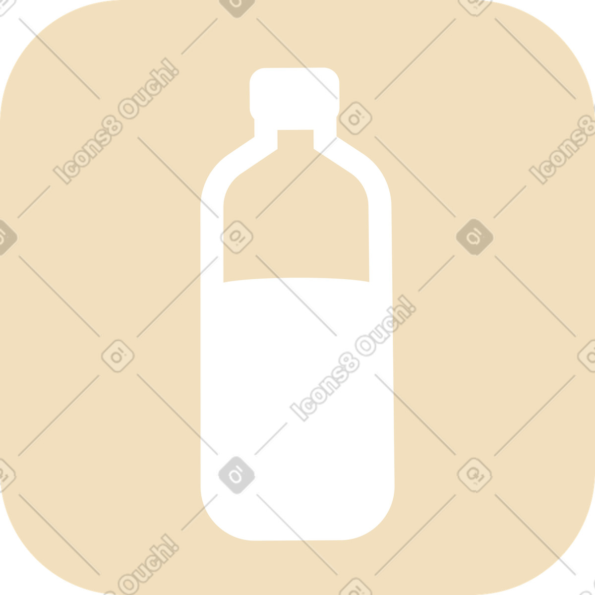 Flaschensymbol-Illustration im Simplistic-Stil als Download in PNG, SVG