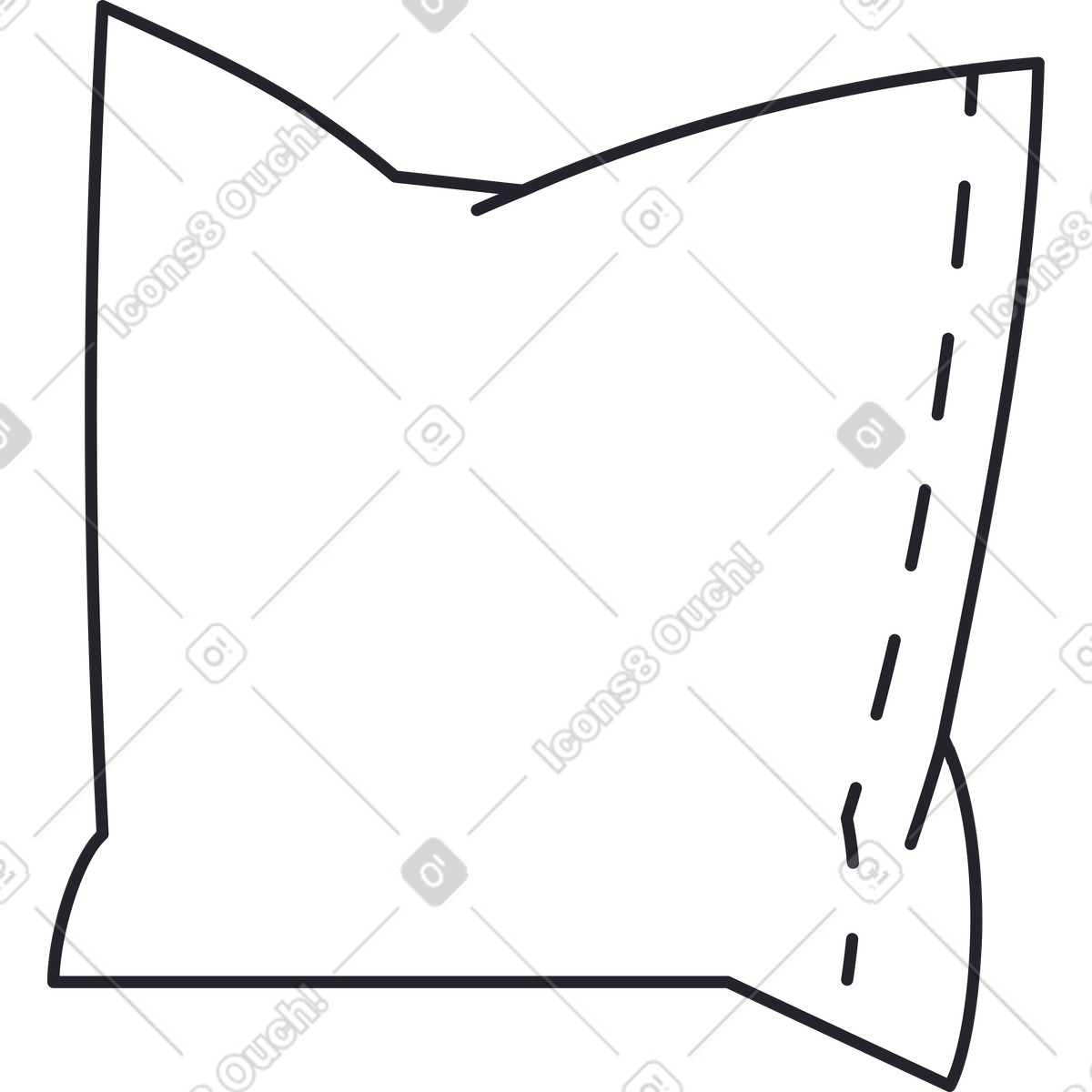 Weißes kissen-Illustration im Grapy-Stil als Download in PNG, SVG