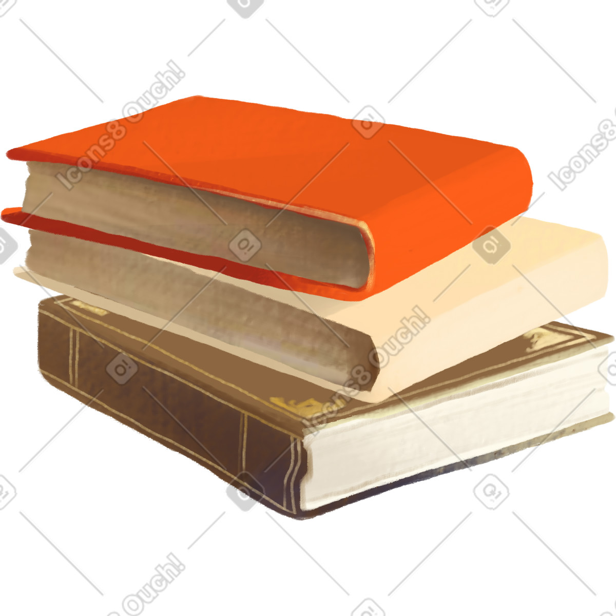 Ilustración Stack of books en estilo Sunday a descargar en PNG y SVG