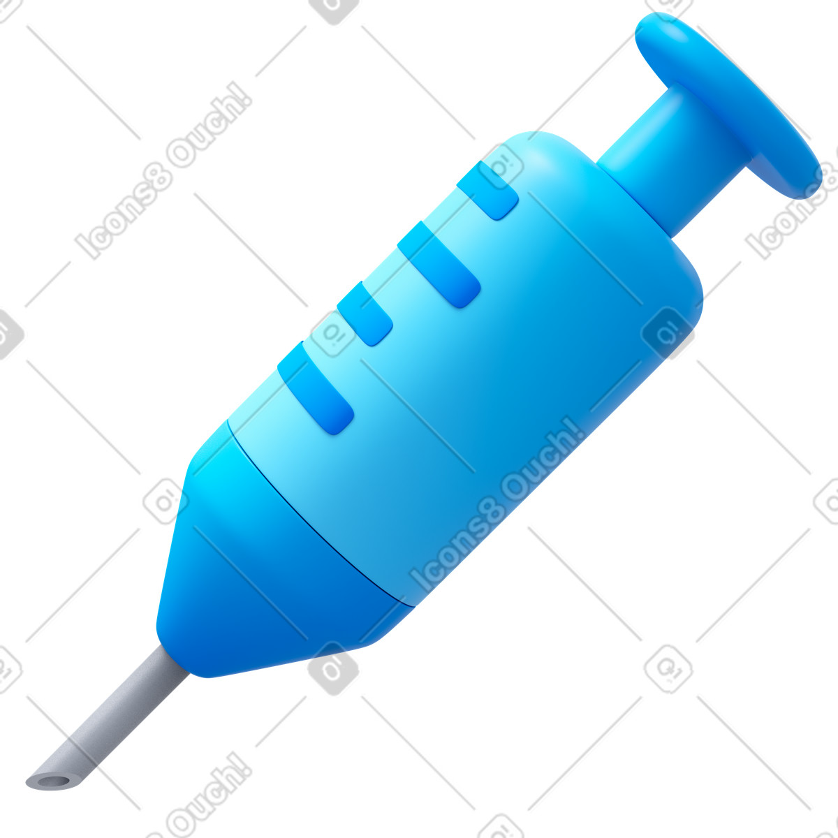 Ilustración Syringe en estilo 3D Fluency a descargar en PNG y SVG