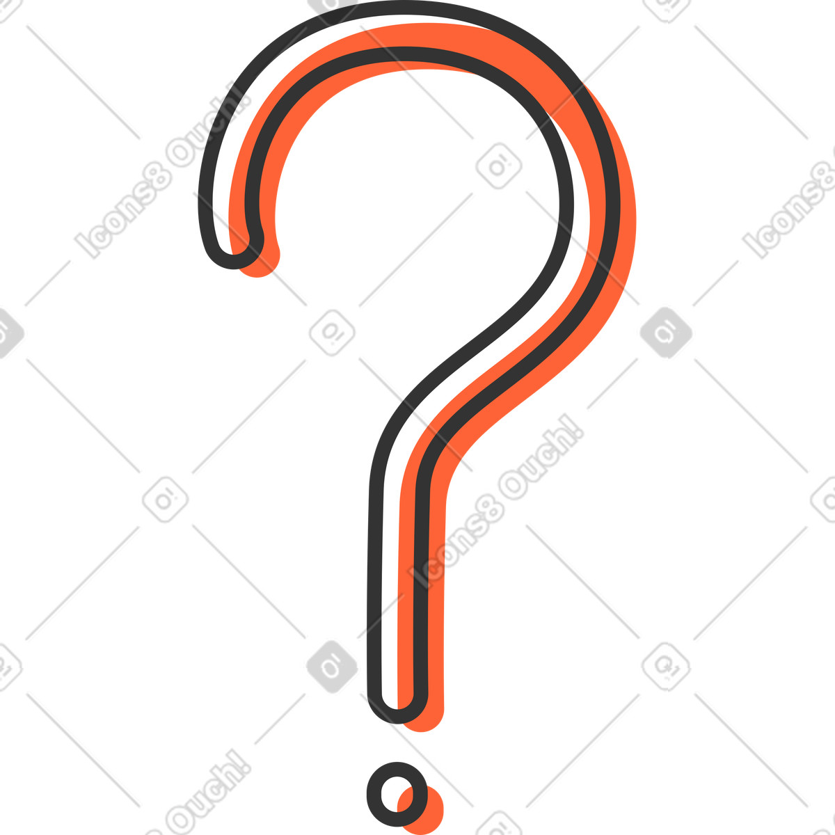 下载 Crayon 风格的 问号 插画，支持 PNG、SVG 格式