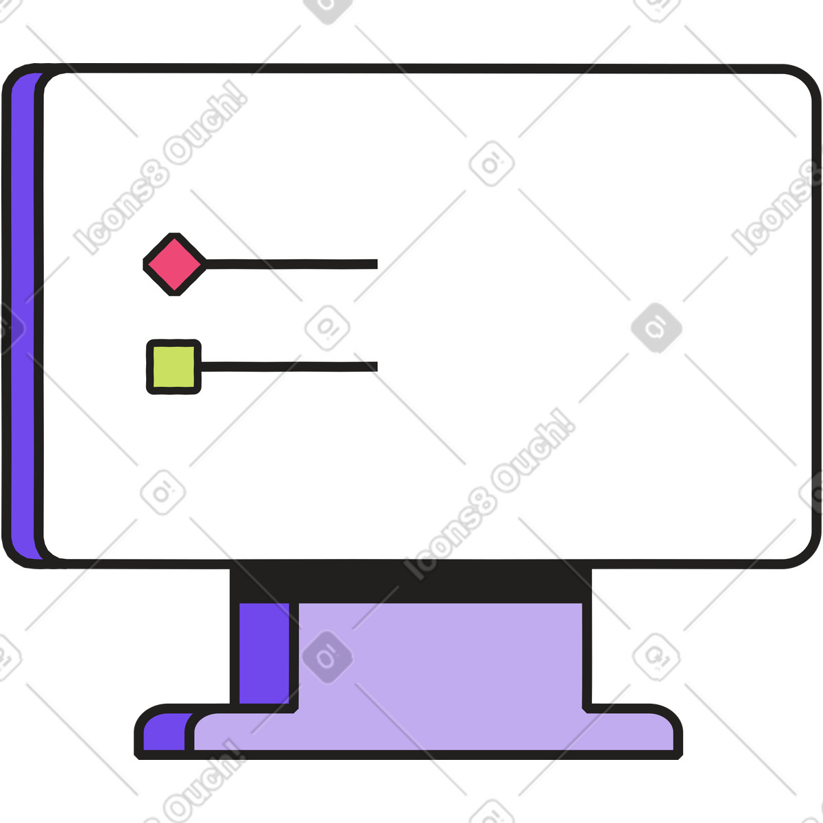 Анимированная иллюстрация Компьютер в стиле Dazzle — скачать в форматах GIF, Lottie (JSON), AE