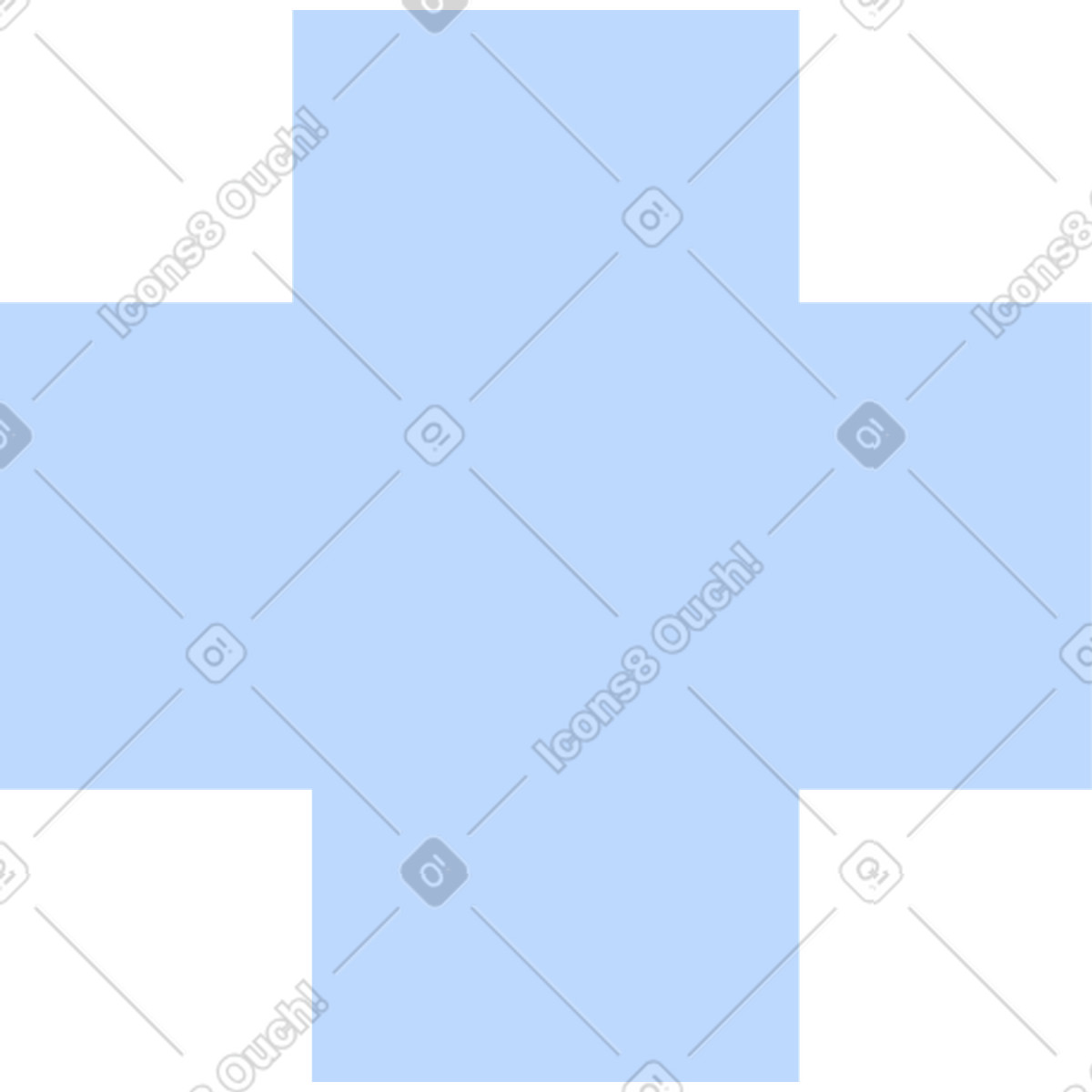 Иллюстрация Blue cross в стиле Marginalia — скачать в форматах PNG, SVG