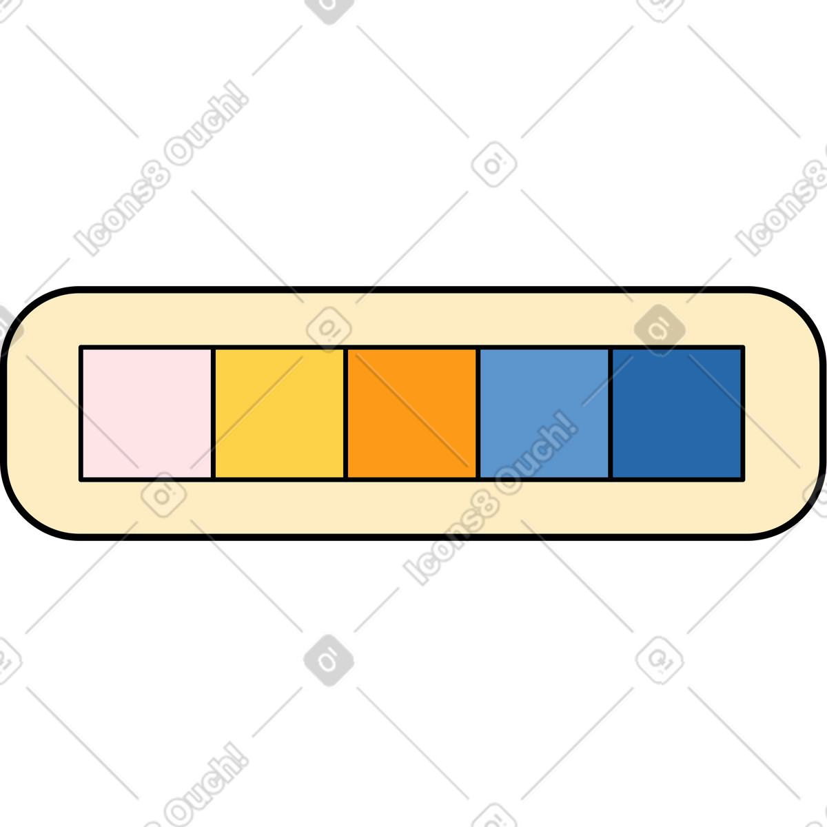 Palette dei colori illustrazione in stile Surr scarica in PNG, SVG