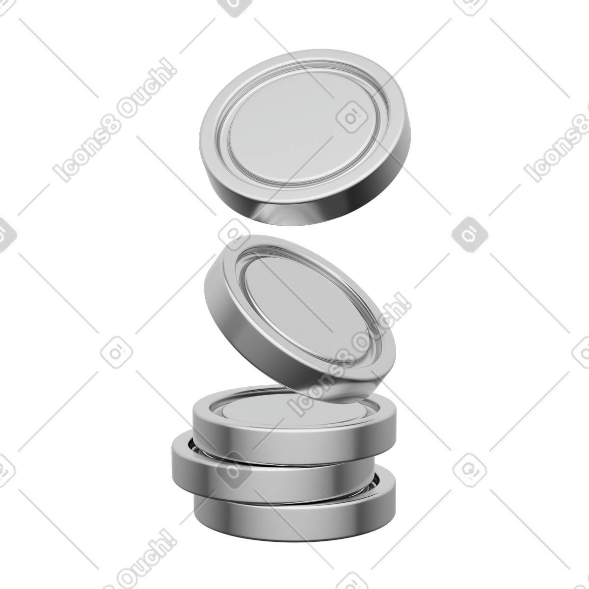 Falling coins illustration representing digital currency and money concept clipart in PNG SVG GIF