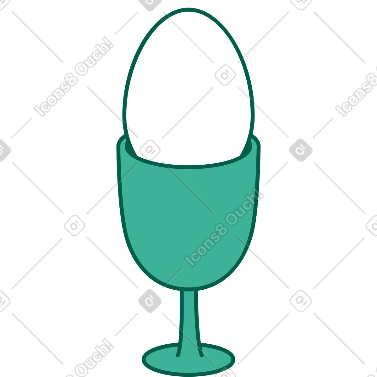Egg in cup illustration Storyline style download PNG, SVG