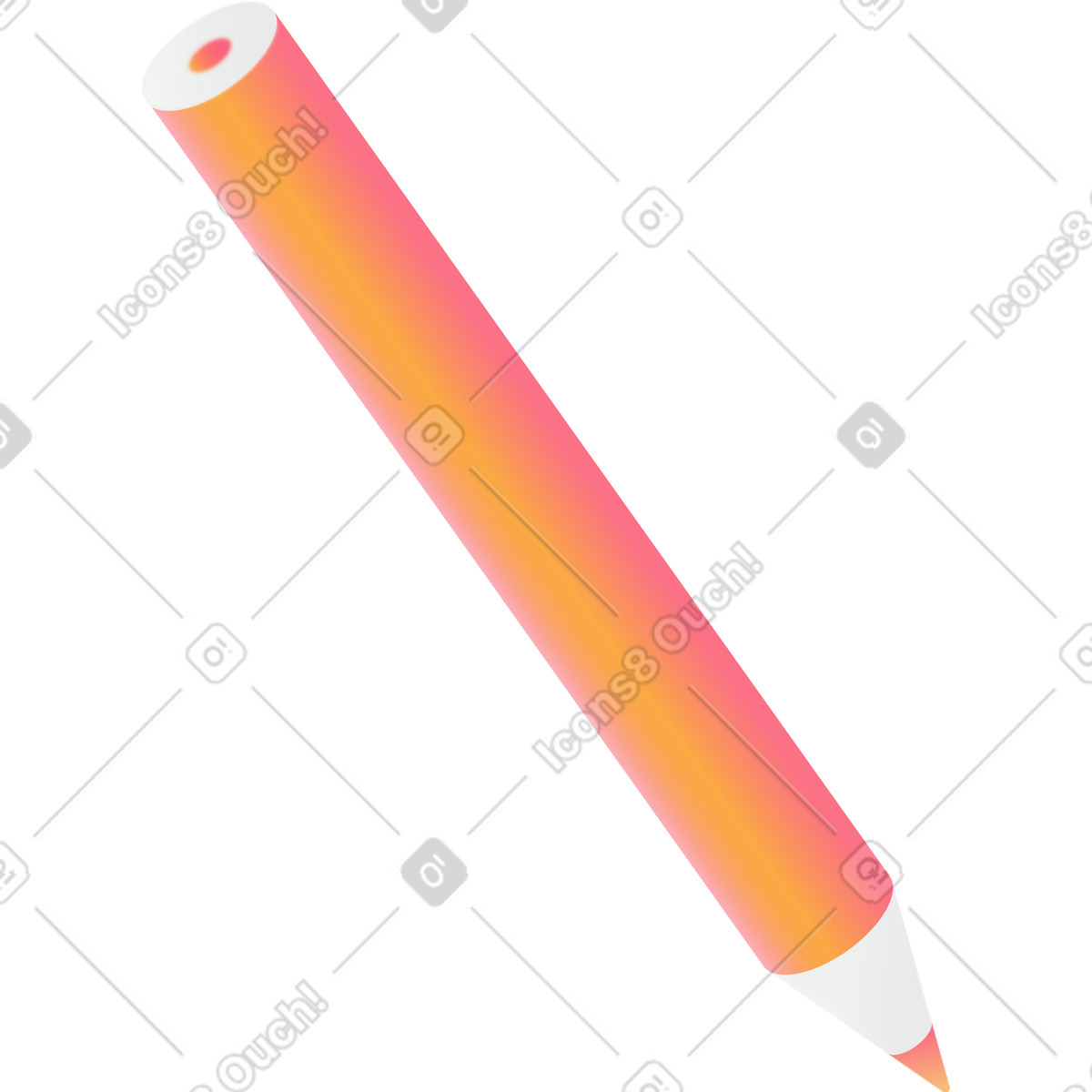 Illustration Crayon rouge dans le style Morphis à télécharger aux formats PNG, SVG