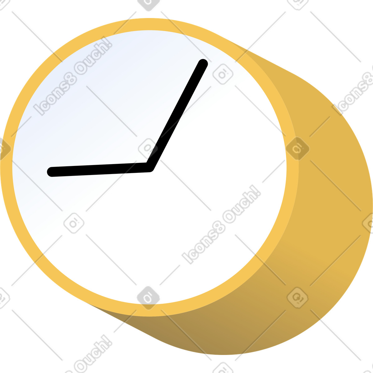 Uhr-Illustration im Levels-Stil als Download in PNG, SVG