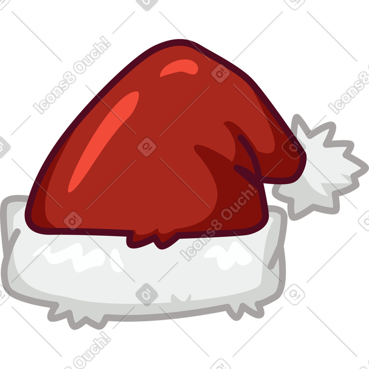 Ilustração de Chapéu natal do papai noel em no estilo Festicon para baixar em PNG, SVG