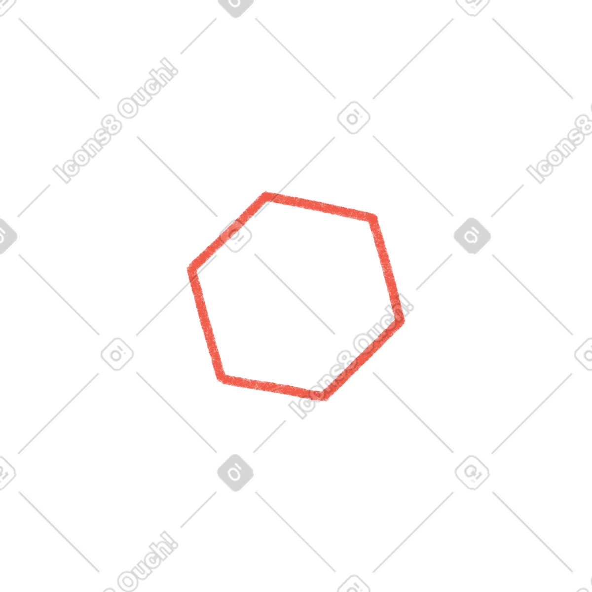 Ilustración Hexagon chemical molecule en estilo Tutti a descargar en PNG y SVG