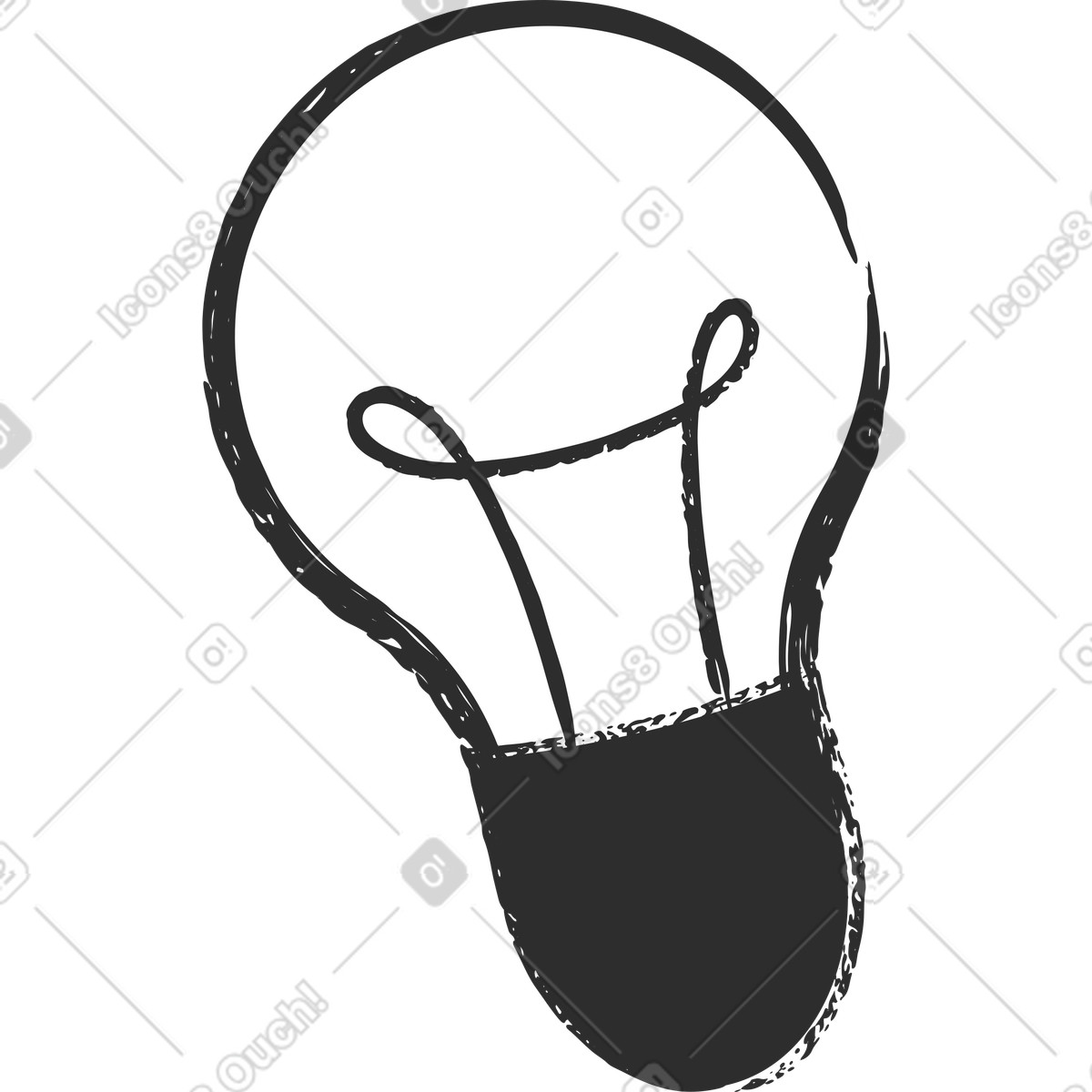 Ilustração de Lâmpada em no estilo Graphite para baixar em PNG, SVG