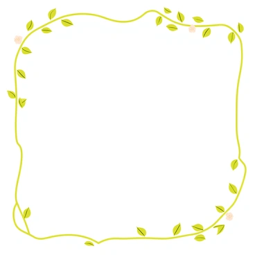 An illustration board with a border featuring intertwining vintage vines. The vines have delicate leaves and small flowers in shades of green and cream. The design is intricate, showcasing the curves and twists of the vines, creating a decorative frame around the edges of the board.