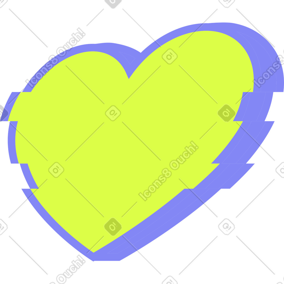 Icona del cuore di pixel illustrazione in stile Glow scarica in PNG, SVG