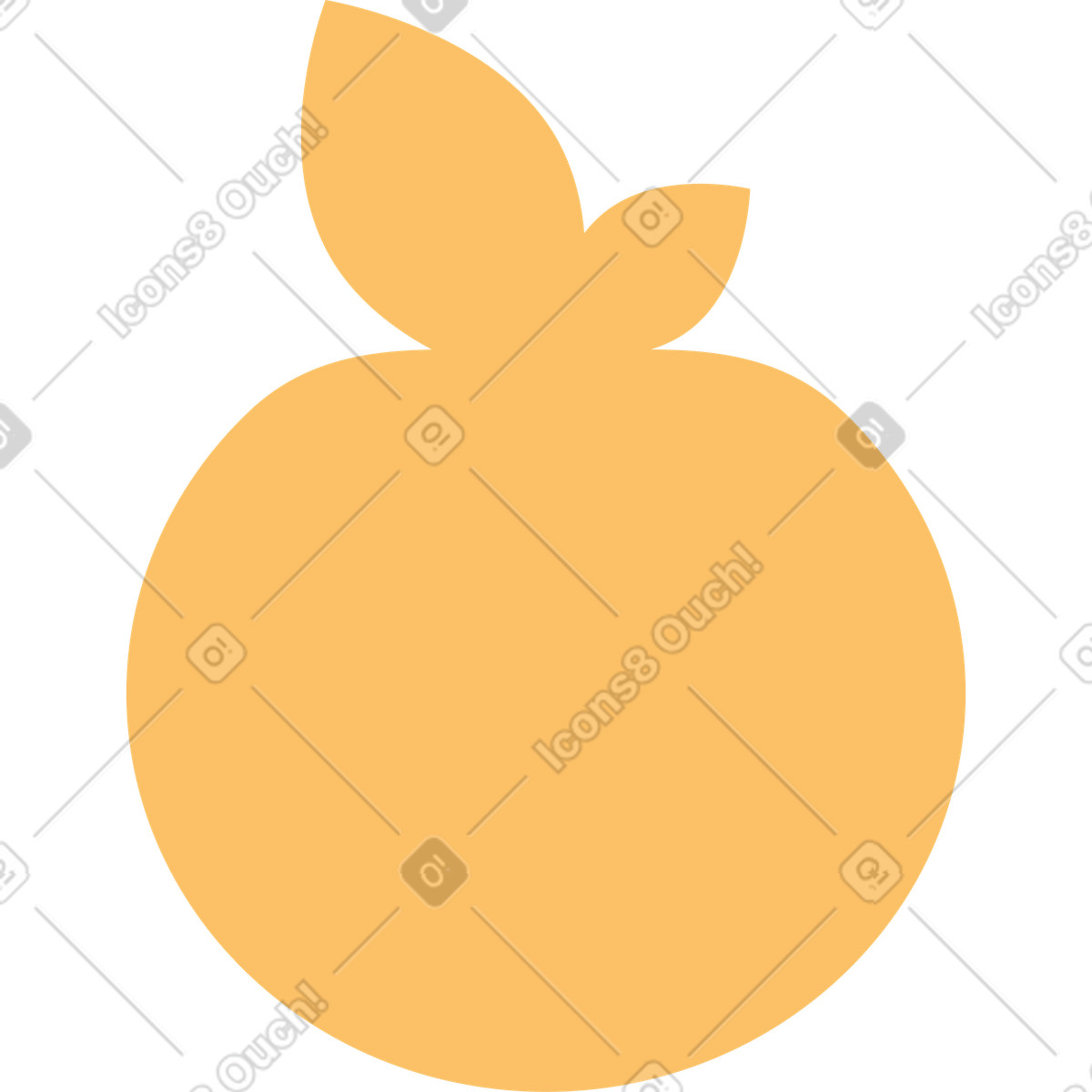 下载 Marginalia 风格的 Orange apple 插画，支持 PNG、SVG 格式