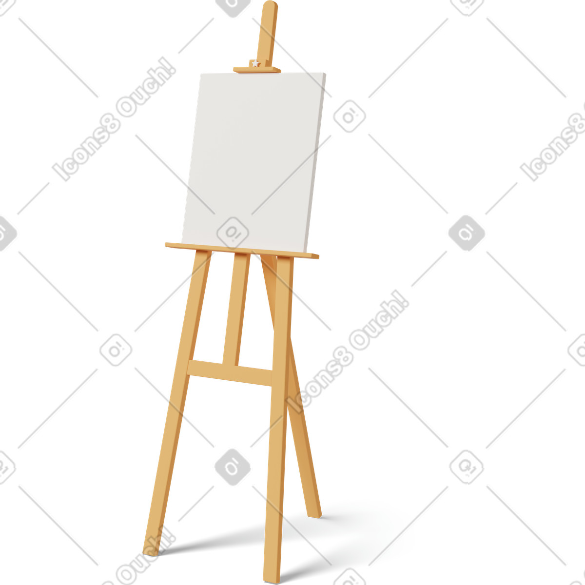 Ilustração de Easel canvas em no estilo 3D Casual life para baixar em PNG, SVG