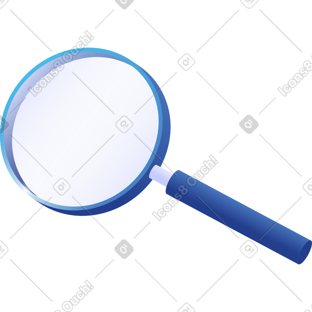 Ilustración Lupa en estilo Quantum a descargar en PNG y SVG