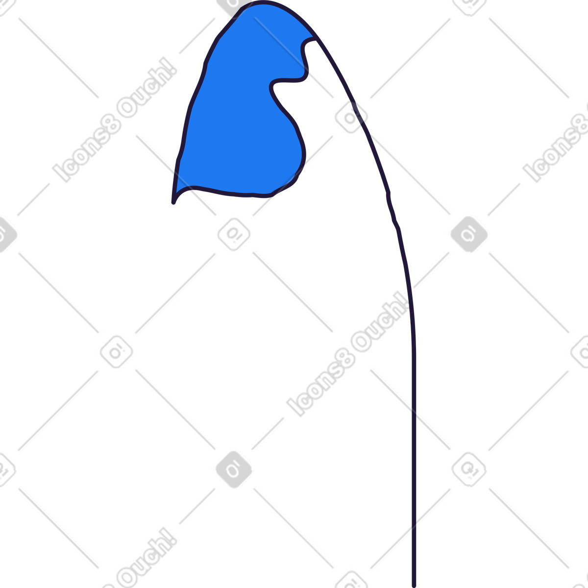 Blatt-Illustration im Conifer-Stil als Download in PNG, SVG