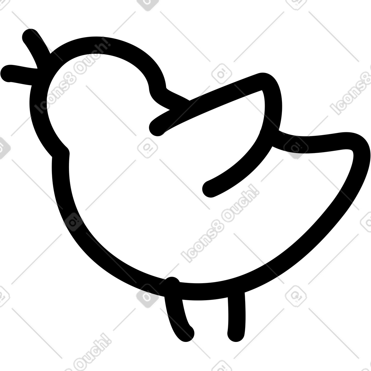 Rocky スタイルの 鳥 のイラストをPNG、SVG形式でダウンロード